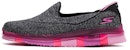 (W) Skechers Go Flex Slip-On 'Hitam Merah Jambu Panas' 14010C-BKHP