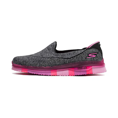 (W) Skechers Go Flex Slip-On 'Black Hot Pink'