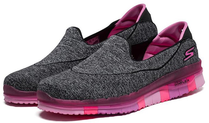 (Women) Skechers Go Flex Slip-On 'Black Hot Pink' 14010C-BKHP Lookbook (Women) Skechers Go Flex Slip-On 'Black Hot Pink' 14010C-BKHP