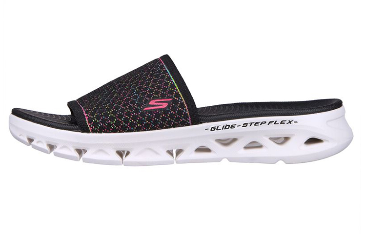 (Women) Skechers Go Glide-Step 'Black Comfort Sport Slipper' 141227-BKMT