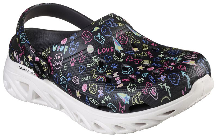 Lookbook (W) Skechers Go Glide-Step ''Semelle Épaisse Confort Noir'' 111565-BKMT