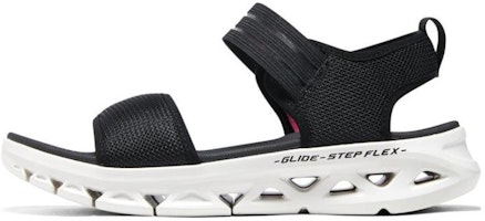 (Women) Skechers Go Glide-Step Flex Sandal 'Black White' 141251-BKW (Women) Skechers Go Glide-Step Flex Sandal 'Black White' 141251-BKW
