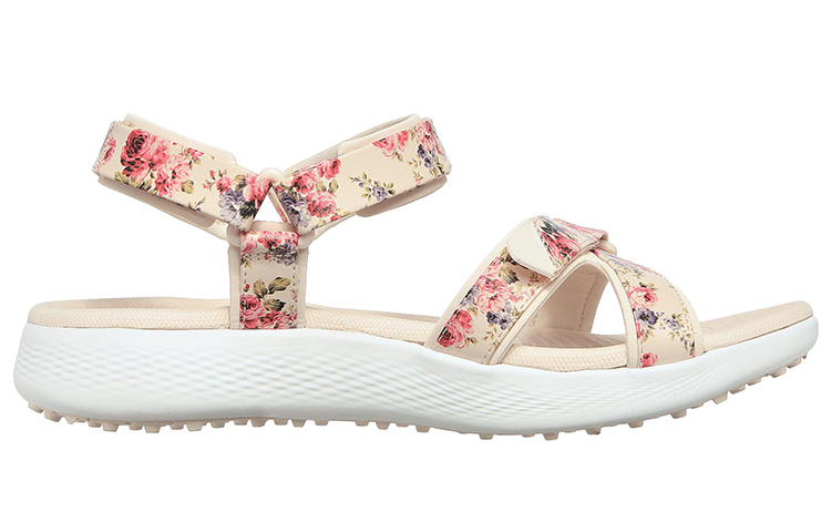 Order (Women) Skechers Go Golf 600 Sandal 'Light Coffee Garden' 17019-NTMT