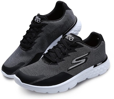Skechers Go Run 400 低筒 跑步鞋 女款 黑白拼色 Lookbook Skechers Go Run 400 低筒 跑步鞋 女款 黑白拼色
