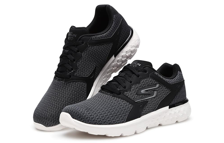 Lookbook (W) Skechers Go Run 400 Zapatillas Negras/Blancas Low-Top 15293-BKW