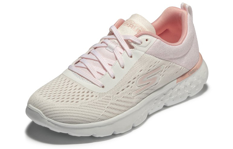 Lookbook (W) Skechers Go Run 400 Damen-Laufschuhe Low-Top Weiß/Rosa 667055-WPK