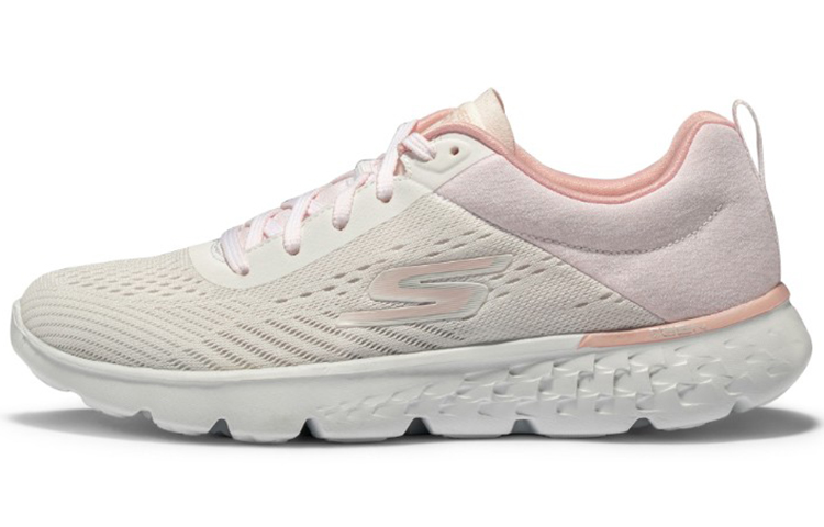 (Women) Skechers Go Run 400 Low-TopRunning Shoes White/Pink 667055-WPK