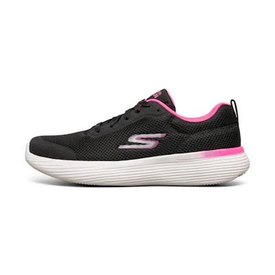 (W) Skechers Go Black/White/Pink