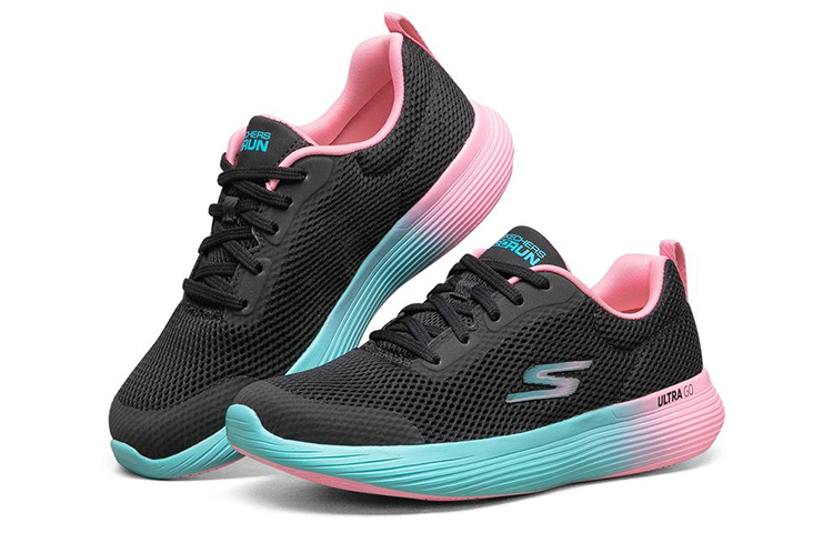 Lookbook (W) 斯凯奇 Go Run 400 V2 低帮'黑蓝粉' 128192-BKPK