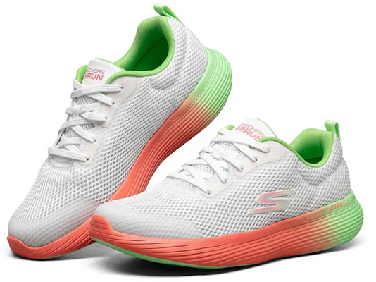 (Women) Skechers Go Run 400 V2 Low-Top White/Green/Orange 128192-WMLT Lookbook (Women) Skechers Go Run 400 V2 Low-Top White/Green/Orange 128192-WMLT