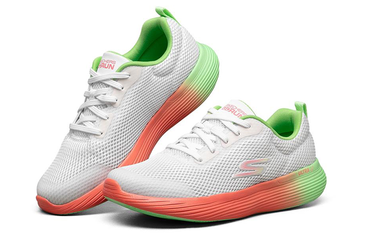 Lookbook (W) Skechers Go Run 400 V2 Bianche/Verdi/Arancioni Scarpe da Ginnastica Basse 128192-WMLT