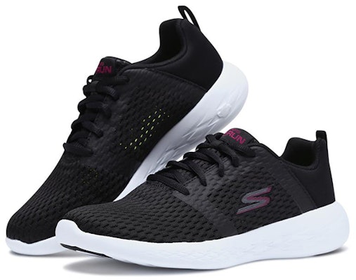 Skechers Go Run 600 低幫透氣跑步鞋 女款 黑白色 Lookbook Skechers Go Run 600 低幫透氣跑步鞋 女款 黑白色