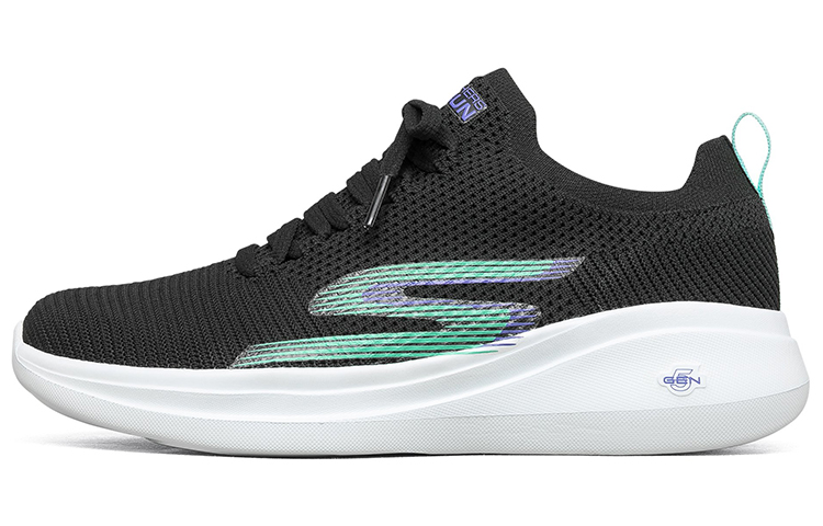 (W) Skechers Go Run 'Black Green'