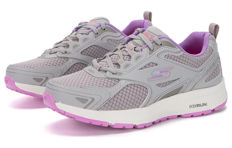 Lookbook Skechers GO RUN 耐磨透氣 低筒 跑步鞋 女款 灰紫