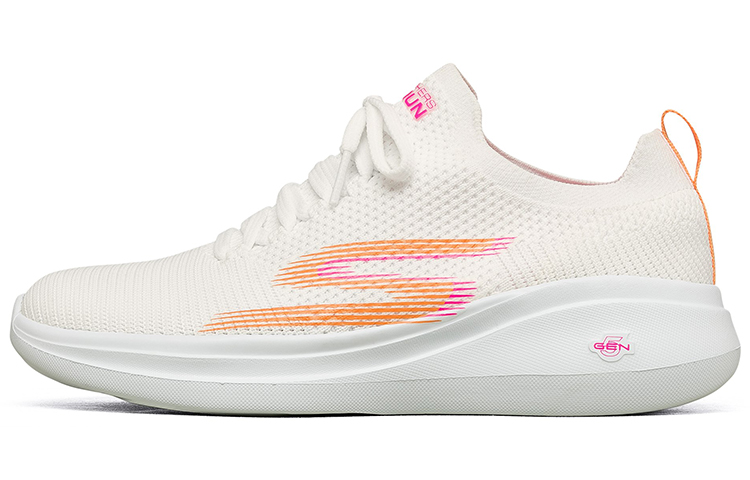 (Women) Skechers GO RUN 'Low White Orange' 128186-WHP