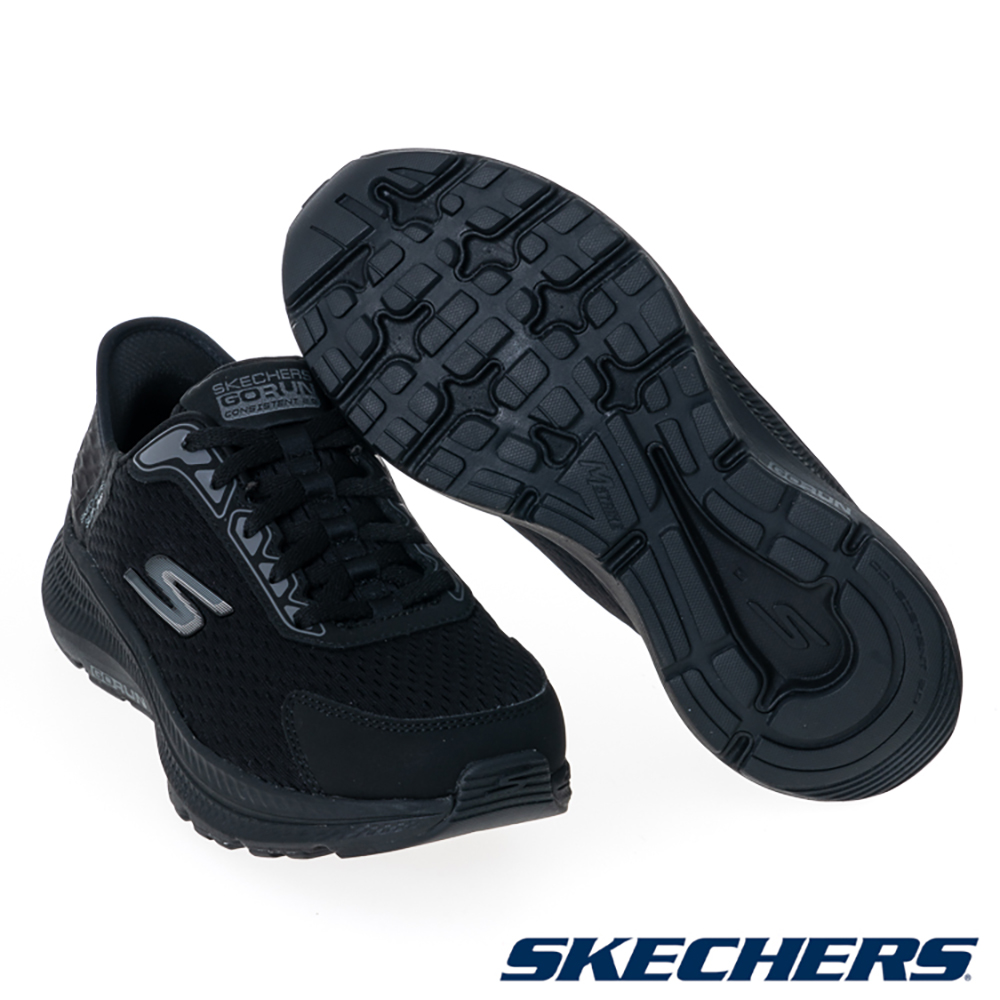 Shop (W) Skechers Go Run Consistent 2.0 寬楦跑鞋 黑色 128615WBBK
