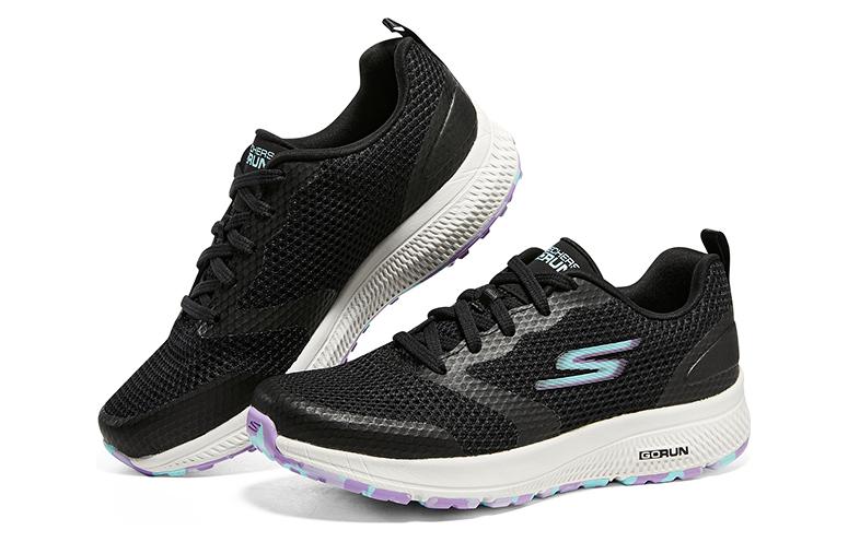 Lookbook (W) 斯凯奇 Go Run Consistent '黑紫色' 128292-BKLV