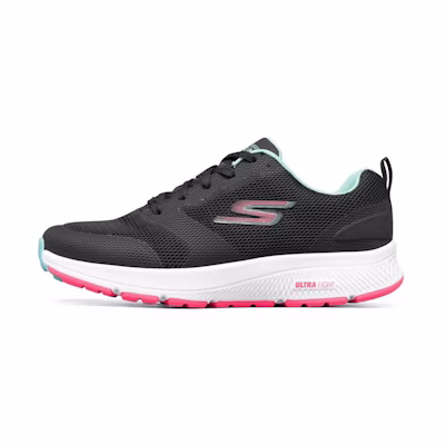 (W) Skechers Go Run Consistent 'Black White Pink'