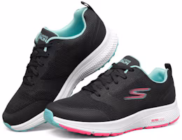 Lookbook (W) Skechers Go Run Consistent 'Hitam Putih Pink' 128076-BKMT