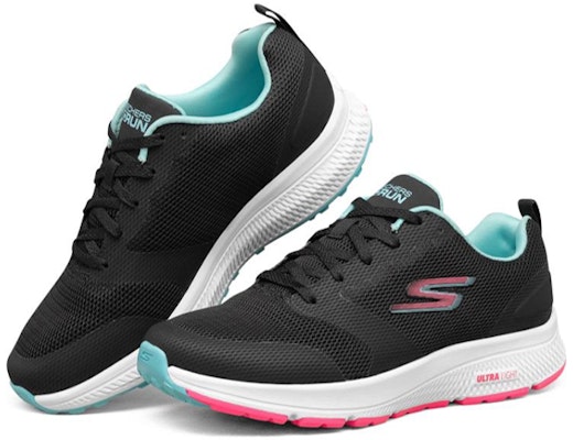 (W) スケッチャーズ GO RUN Consistent 黒白ピンク 128076-BKMT Lookbook (W) スケッチャーズ GO RUN Consistent 黒白ピンク 128076-BKMT