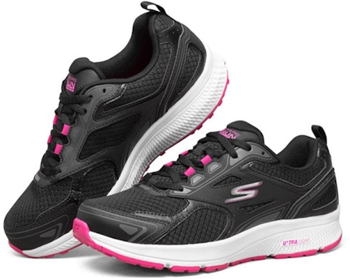 (W) Skechers Go Run Konsisten 'Hitam Putih Merah Jambu' 128075-BKPK Lookbook (W) Skechers Go Run Konsisten 'Hitam Putih Merah Jambu' 128075-BKPK