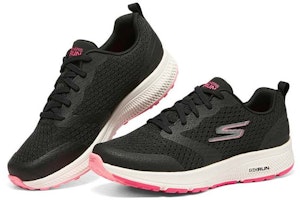 Lookbook (W) Skechers Go Run Konsisten 'Hitam Putih Merah Muda' 128277-BKPK