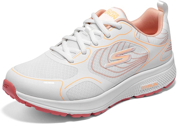 Skechers Go Run Consistent 舒適輕質 防滑耐磨 低筒 跑步鞋 女款 白橙色 Lookbook Skechers Go Run Consistent 舒適輕質 防滑耐磨 低筒 跑步鞋 女款 白橙色