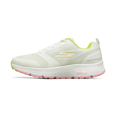 (W) Skechers Go Run Consistent White/Pink/Yellow