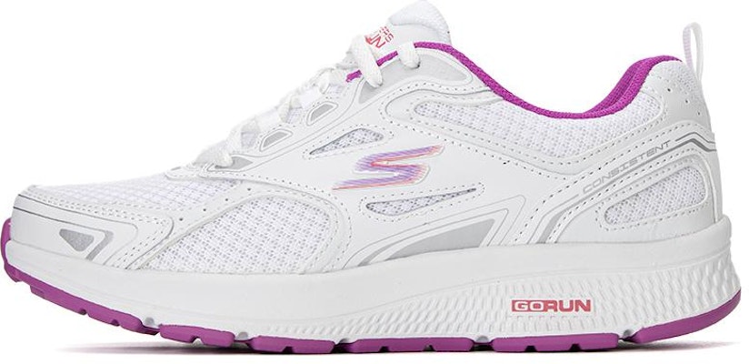 (Women) Skechers Go Run Consistent 'White Purple' 128075-WPR Buy (Women) Skechers Go Run Consistent 'White Purple' 128075-WPR