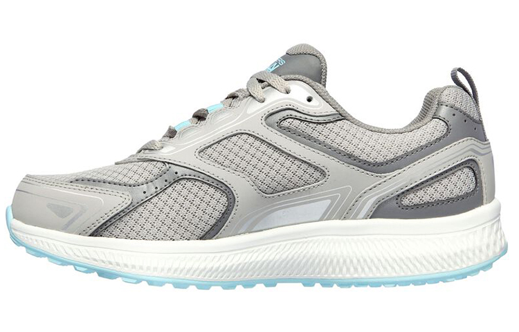 (Women) Skechers Go Run Consistent Low-Top Grey/Green 128075-GYTQ