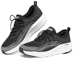 Skechers Go Run Elevate 緩震跑步鞋 女款 黑白 Lookbook Skechers Go Run Elevate 緩震跑步鞋 女款 黑白