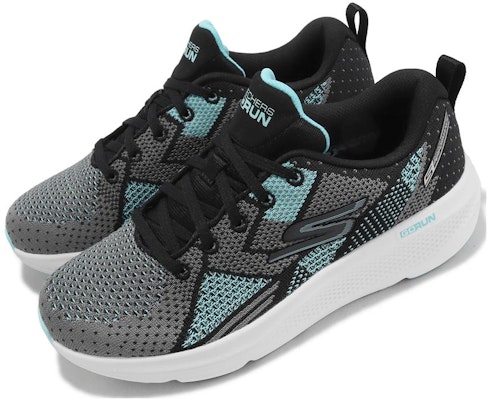 (W) Skechers GO RUN Elevate Sepatu Lari 'Abu-Abu Hitam Biru' 128346-BKAQ Lookbook (W) Skechers GO RUN Elevate Sepatu Lari 'Abu-Abu Hitam Biru' 128346-BKAQ