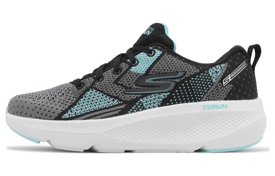 (Women) Skechers GO RUN Elevate Running Shoes 'Grey Black Blue' 128346-BKAQ