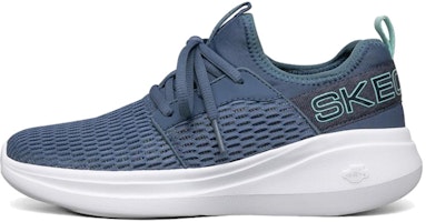 (Women) Skechers Go Run Fast Blue/White 128012-BLTQ (Women) Skechers Go Run Fast Blue/White 128012-BLTQ