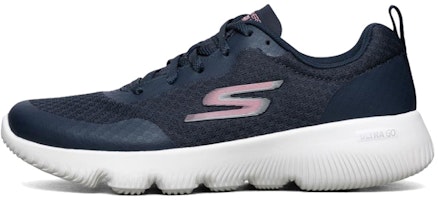 (Women) Skechers Go Run Focus Sports Shoes Blue/White/Pink 15165-NVPK (Women) Skechers Go Run Focus Sports Shoes Blue/White/Pink 15165-NVPK