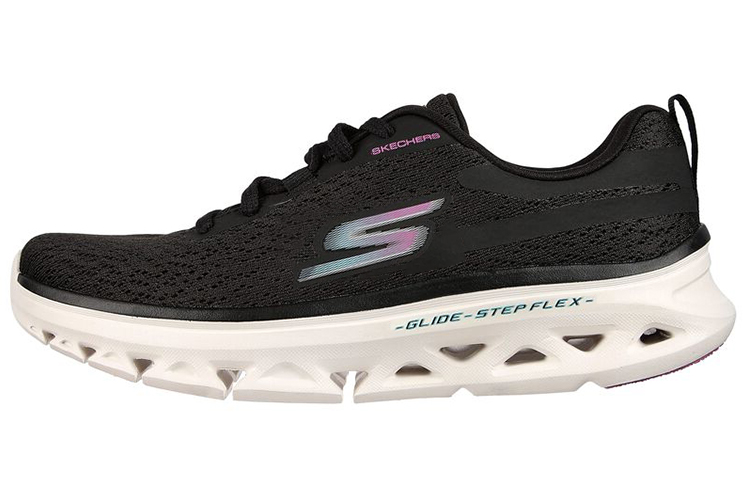 (Women) Skechers Go Run Glide-Step 'Black Mesh Breathable Lightweight' 128890-BKW