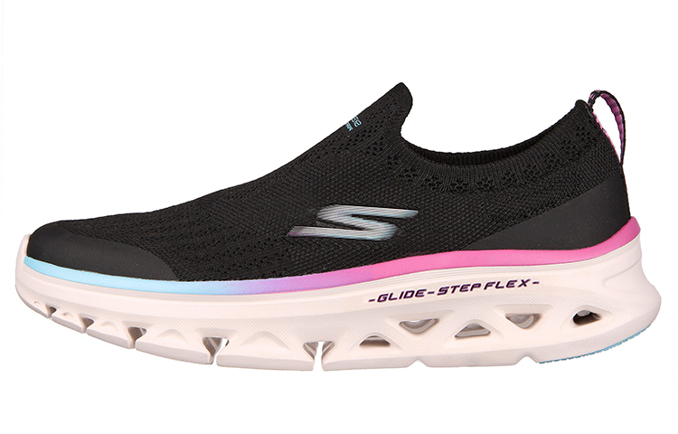 (Women) Skechers Go Run Glide-Step Flex 'Zula Black Pink' 128896-BKMT