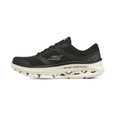 (W) Skechers Go Run Glide-Step Flex 'Black Beige'