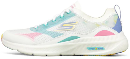 (Women) Skechers Go Run Hyper Burst Multicolors 'White' 128169-WLMT (Women) Skechers Go Run Hyper Burst Multicolors 'White' 128169-WLMT