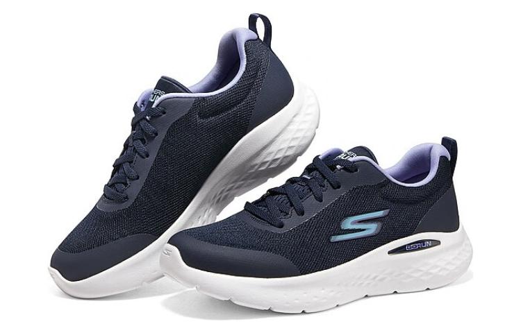 Shop Skechers Go Run Lite 輕奇 防滑耐磨 低幫 跑步鞋 女款 黑紫