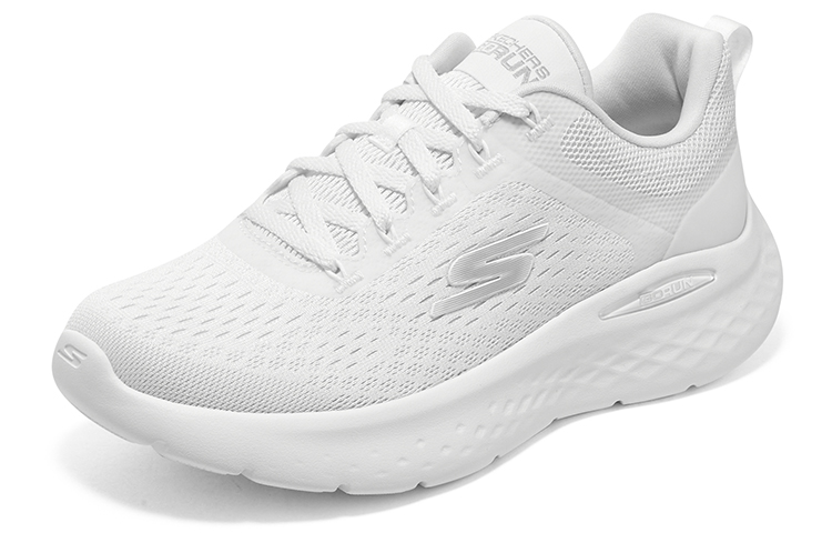 Lookbook Skechers Go Run Lite 防滑耐磨 時尚舒適 透氣 低筒 跑步鞋 女款 白色