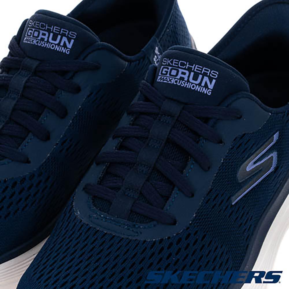 (W) SKECHERS Go Run Max Cushioning Arch Fit Wide Running Shoes Blue Indigo 圖 5