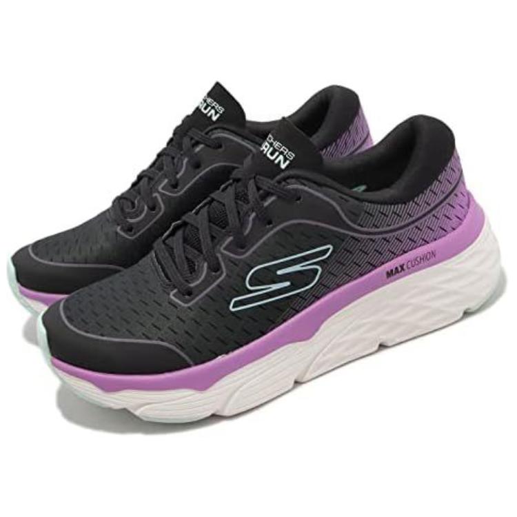 Lookbook (W) Skechers Go Run Max Cushioning Elite 'Hitam Pink' 128553-BKPK