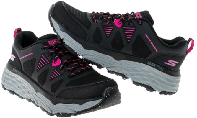 Skechers GO RUN Max 緩震透氣 低筒 跑步鞋 女款 黑粉 Shop Skechers GO RUN Max 緩震透氣 低筒 跑步鞋 女款 黑粉