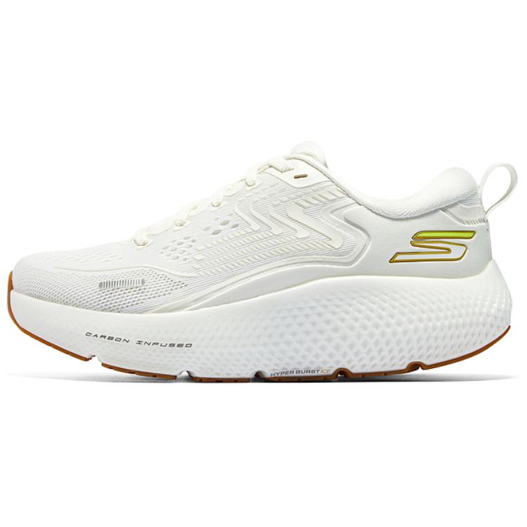 (Women) Skechers Go Run Max Road 6 White Comfortable Everyday Running Shoes. 172078-OFWT
