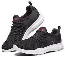 Lookbook Skechers GO RUN Mojo 低筒 跑步鞋 女式 黑與白