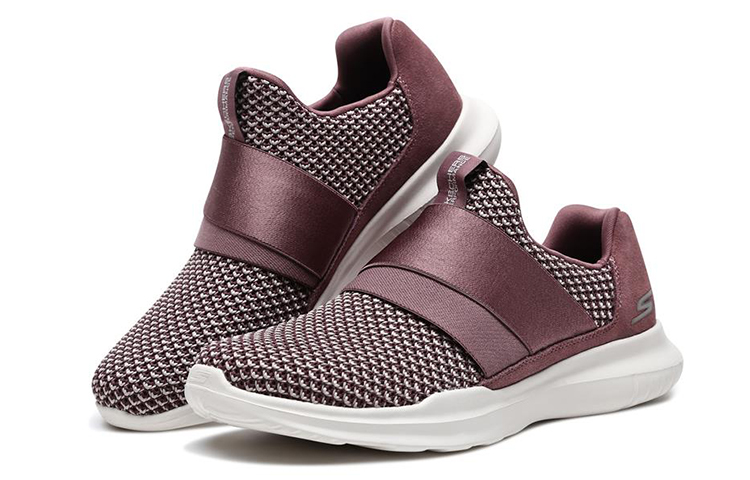 Lookbook (W) Skechers Go Run Mojo 'Burgundy Slip-On' Tanpa Tali 14820-MVE