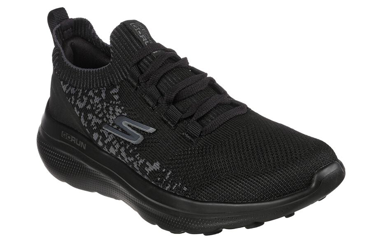 Lookbook Skechers Go Run Motion 耐磨防滑 低幫跑步鞋 女款 黑灰