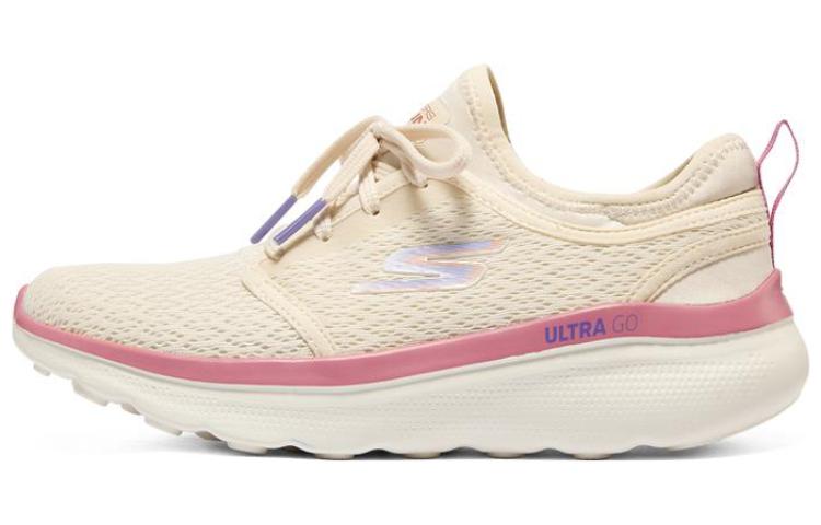 (Women) Skechers Go Run Motion 'White Pink' 128432-NAT