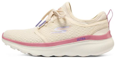 (Women) Skechers Go Run Motion 'White Pink' 128432-NAT (Women) Skechers Go Run Motion 'White Pink' 128432-NAT